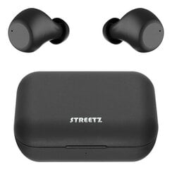 Наушники Streetz True Wireless Bluetooth 5 Black TWS-110 цена и информация | Наушники с микрофоном Asus H1 Wireless Чёрный | 220.lv