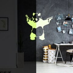 Светоотражающие наклейки на стену Banksy граффити Панда Светящиеся в темноте стикеры Декор интерьера - 78 х 78 см цена и информация | Декоративные наклейки | 220.lv