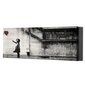 Seinapildi lõuend, Banksy grafiti, õhupalliga tüdruk, stiilne sisekujundus - 100 x 40 cm цена и информация | Gleznas | 220.lv