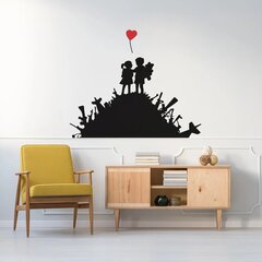 Vinila sienas uzlīme Banksy Graffiti Friends interjera dekors — 100 x 83 cm cena un informācija | Dekoratīvās uzlīmes | 220.lv