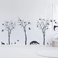 Vinila sienas uzlīme, koki un lapsas, dzīvnieku uzlīme, botāniskais interjera dekors - 200 x 111 cm cena un informācija | Dekoratīvās uzlīmes | 220.lv