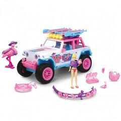 Visurgājējs ar figūrām un piederumiem Dickie Flamingo Jeep, 20 gab. цена и информация | Игрушки для девочек | 220.lv