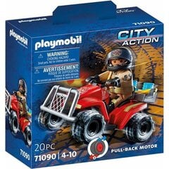 Конструктор Playset Playmobil City Action Firefighters - Speed Quad 71090 цена и информация | Kонструкторы | 220.lv