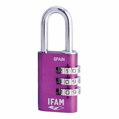 Кодовый замок IFAM Combi30 Фиолетовый Алюминий Хромированная сталь (3 cm) цена и информация | Дверные замки | 220.lv