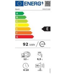 Trauku mazgājamā mašīna Bosch SMV2ITX48E cena un informācija | Trauku mazgājamās mašīnas | 220.lv