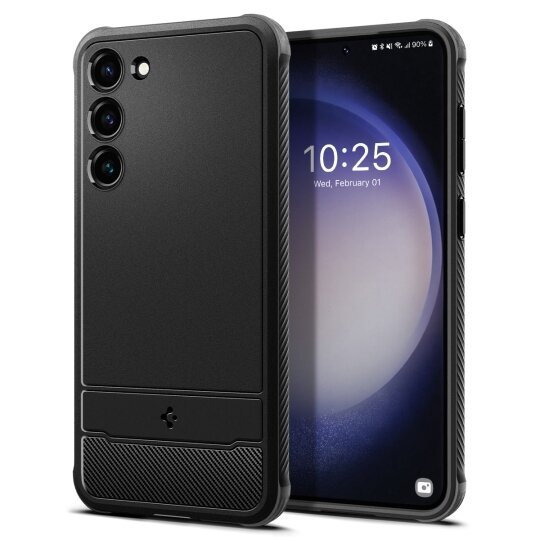 Case SPIGEN Rugged Armor ACS05665 for Samsung Galaxy S23 Plus - Matte Black cena un informācija | Telefonu vāciņi, maciņi | 220.lv