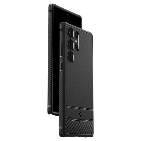 Case SPIGEN Rugged Armor ACS05613 for Samsung Galaxy S23 Ultra - Matte Black cena un informācija | Telefonu vāciņi, maciņi | 220.lv
