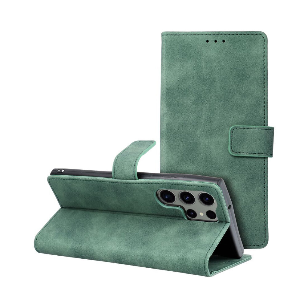 Forcell TENDER folio apvalks priekš Samsung Galaxy S23 Ultra (6,8″) - Zaļš cena un informācija | Telefonu vāciņi, maciņi | 220.lv