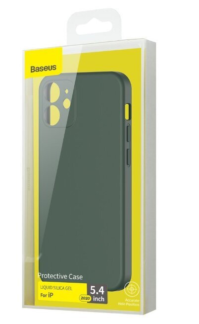 Baseus Liquid iPhone 12 mini aizsargmaciņš, tumši zaļš цена и информация | Telefonu vāciņi, maciņi | 220.lv