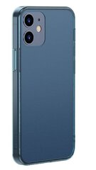 Baseus Frosted Glass Case Жесткий чехол с гибким каркасом для iPhone 12 mini Темно-синий цена и информация | Чехлы для телефонов | 220.lv