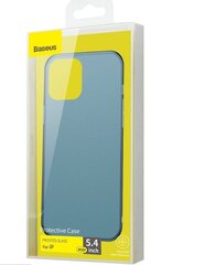 Baseus Frosted Glass Case Жесткий чехол с гибким каркасом для iPhone 12 mini Темно-синий цена и информация | Чехлы для телефонов | 220.lv