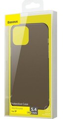 Baseus Frosted Glass Case Жесткий чехол с гибким каркасом для iPhone 12 mini чёрный цена и информация | Чехлы для телефонов | 220.lv
