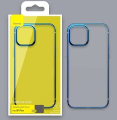 Baseus Shining Case elastīgs gēla futrālis ar mirdzošu metāla rāmi iPhone 12 mini tumši zaļam cena un informācija | Telefonu vāciņi, maciņi | 220.lv