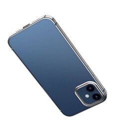 Baseus Shining Case Elastīgs Glitter Metal Frame Gel Case priekš iPhone 12 mini Moonlight sudraba цена и информация | Чехлы для телефонов | 220.lv