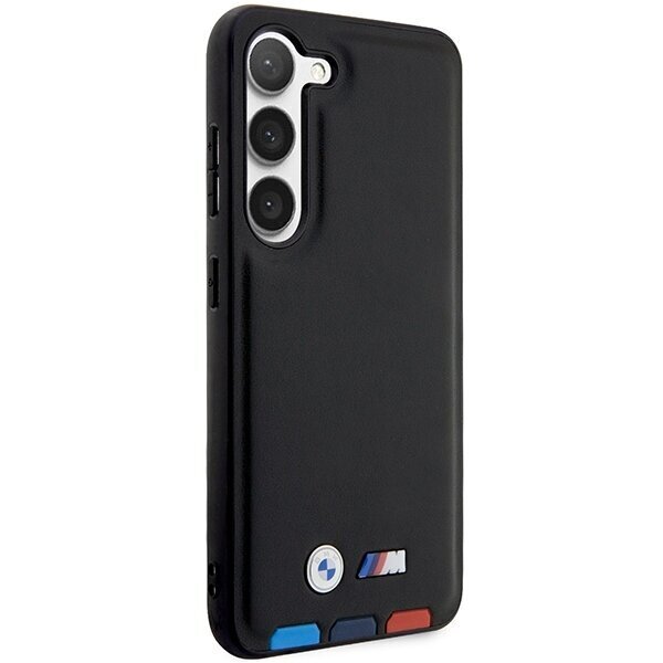 Original Case BMW Leather Stamp Tricolor BMHCS23S22PTDK for Samsung Galaxy S23 Black цена и информация | Telefonu vāciņi, maciņi | 220.lv