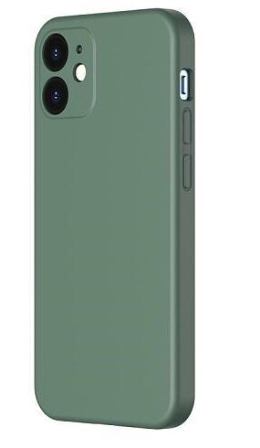 Baseus iPhone 12 case Liquid Silica Gel Dark green цена и информация | Telefonu vāciņi, maciņi | 220.lv