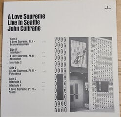 Виниловая пластинка John Coltrane «A Love Supreme: Live In Seattle», 2 пластинки, 12" цена и информация | Виниловые пластинки, CD, DVD | 220.lv