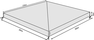 Quick Star Pavilion Protective Hood 3x3m водонепроницаемый прозрачный цена и информация | Садовые инструменты | 220.lv