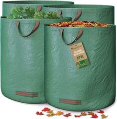 Dārza Gloss® 4x dārza atkritumu maisi ar rokturiem, 272 l cena un informācija | Dārza instrumenti | 220.lv