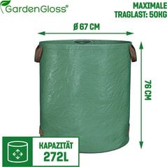 Dārza Gloss® 4x dārza atkritumu maisi ar rokturiem, 272 l цена и информация | Ветки | 220.lv