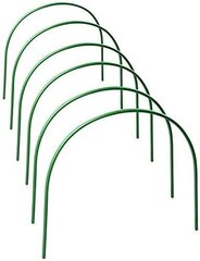 Возьмите рамку туннельные арки, 6 штук, высокопоставленные опорные рамки, тепличные шины, растительный туннель для садовой ткани, садовые кучи, 120 см, сталь цена и информация | Теплицы | 220.lv