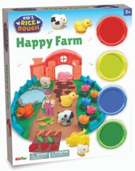 4 x 28g Happy Farm / Kid´s Rice Dough - массу для лепки цена и информация | Развивающие игрушки | 220.lv