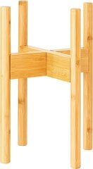 Rubberneck Bamboo Plant Stand - регулируемая стойка для цветочного горшка из бамбукового дерева для внутреннего и наружного использования - бежевый цена и информация | Вазоны | 220.lv