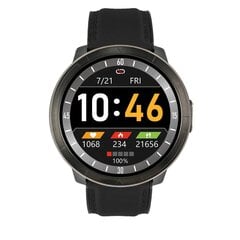 Viedpulkstenis WM18, melnas ādas cena un informācija | Viedpulksteņi (smartwatch) | 220.lv