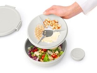 Салатник Brabantia Make & Take 1,3 л светло-серый цена и информация | Посуда для хранения еды | 220.lv