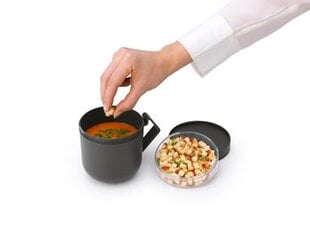 Контейнер для супа Brabantia Make & Take, 0,6 л темно-серый цена и информация | Посуда для хранения еды | 220.lv