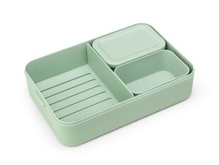 Pusdienu kaste Bento, ar konteineriem, liela, Make & Take, 2 L gaiši zaļa цена и информация | Посуда для хранения еды | 220.lv