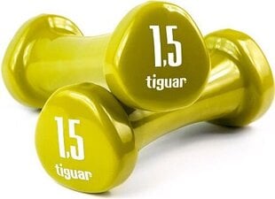 Виниловые гантели Tiguar, 2 x 1,5 кг цена и информация | Гантели, гири, штанги | 220.lv