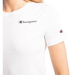 Crewneck t-shirt champion legacy sievietēm white 114912ww001 114912WW001 cena un informācija | T-krekli sievietēm | 220.lv