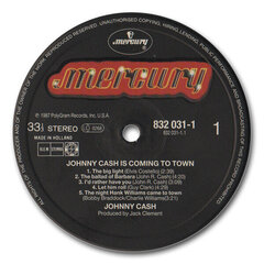 Vinila plate Johnny Cash - Johnny Cash Is Coming To Town, LP, 12" vinyl record cena un informācija | Vinila plates, CD, DVD | 220.lv