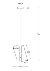 Piekaramā lampa Giro Maytoni Modern MOD095PL-02BS cena un informācija | Griestu lampas | 220.lv