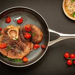 Crowd Cookware - Panna Blackbeard - Ø 28 cm - Ar nepiedegošu pārklājumu un izturīga pret skrāpējumiem - Nerūsējošā tērauda - Var mazgāt trauku mazgājamā mašīnā un lietot cepeškrāsnī цена и информация | Cковородки | 220.lv