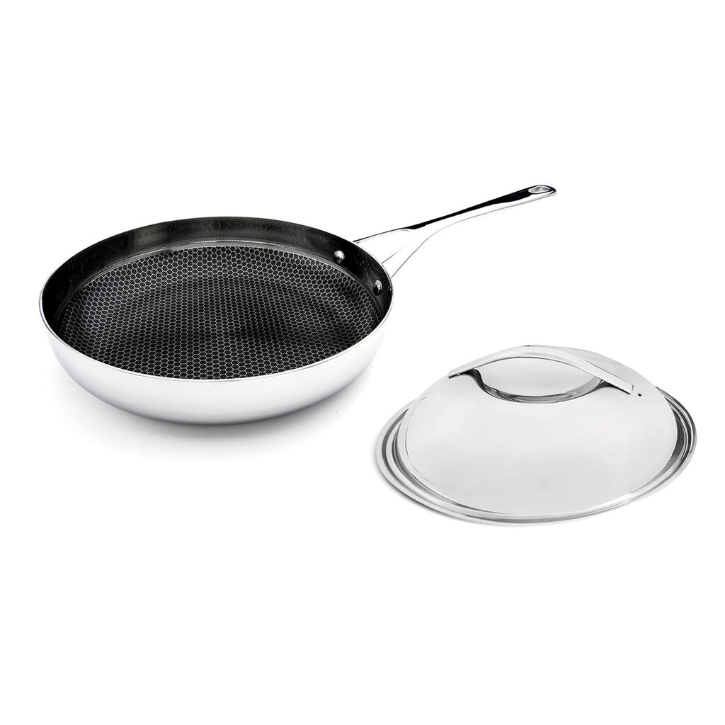 Crowd Cookware - Vāks Blackbeard - Ø 28 cm - Piemērots pannām ar diametru 28 cm - Nerūsējošā tērauda - Droši lietojams trauku mazgājamā mašīnā un cepeškrāsnī - Ar tvaika izlaišanas vārstu цена и информация | Pannas | 220.lv