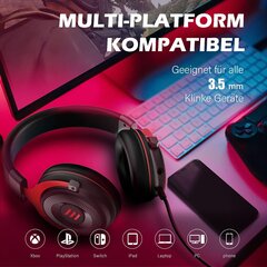 Графина для ПК eksa E900 с микрофоном, игровые наушники PS4 с кабелем, съемный микрофон с отменой шума и 3,5 -мм басовый объемный звук, наушники PS5 Gamer для Xbox One, Switch, ноутбук, компьютер цена и информация | Наушники | 220.lv