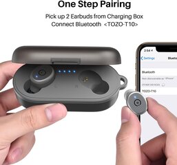 Tozo T10 Bluetooth Наушники беспроводной в ушных наушниках Sport Bluetooth 5.3 IPX8 водонепроницаем цена и информация | Наушники с микрофоном Asus H1 Wireless Чёрный | 220.lv
