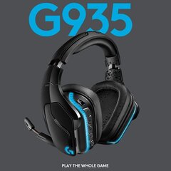 Logitech G935 Беспроводные игровые наушники (с 7.1 объемным звуком, 50 мм Sound Driver, Lyghtsync RGB) (общий капитальный ремонт) цена и информация | Наушники | 220.lv