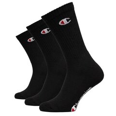 3pk crew socks champion legacy for men's black u24558kk001 U24558KK001 цена и информация | Мужские носки | 220.lv