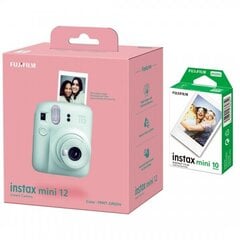 Fujifilm Instax Mini 12, Mint Green + Instax Mini (10 gab.) cena un informācija | FujiFilm Mobilie telefoni, planšetdatori, Foto | 220.lv