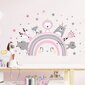 Bērnu sienas uzlīme - Boho stila rozā varavīksne цена и информация | Dekoratīvās uzlīmes | 220.lv