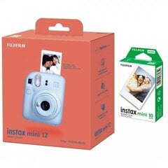 Fujifilm Instax Mini 12, Pastel Blue + Instax Mini (10 gab.) cena un informācija | FujiFilm Mobilie telefoni, planšetdatori, Foto | 220.lv