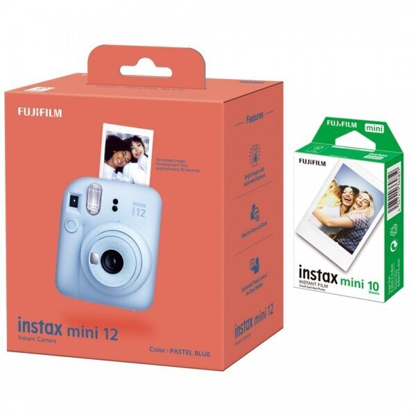 Fujifilm Instax Mini 12, Pastel Blue + Instax Mini (10 gab.) цена и информация | Momentfoto kameras | 220.lv