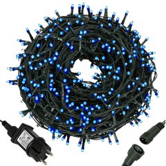Ziemassvētku vītne (500 LED, zila) cena un informācija | Ziemassvētku lampiņas, LED virtenes | 220.lv