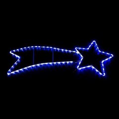 LED Ziemassvētku rotājums "Krītošā zvaigzne" (106x37 cm, zils) cena un informācija | Ziemassvētku dekorācijas | 220.lv