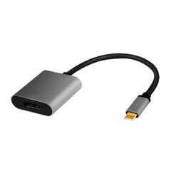 Переходник USB-C на DP/F, 4K/60 Гц, алюминий, 0,15 м цена и информация | Адаптеры и USB разветвители | 220.lv