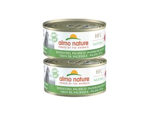 Almo Nature HFC Natural, kaķiem, Klusā okeāna tuncis 2x150g cena un informācija | Konservi kaķiem | 220.lv