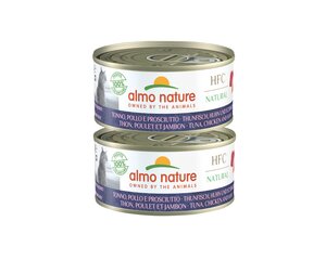 Almo Nature HFC Natural, kaķiem, tuncis, vista, šķinķis 2x150g cena un informācija | Konservi kaķiem | 220.lv